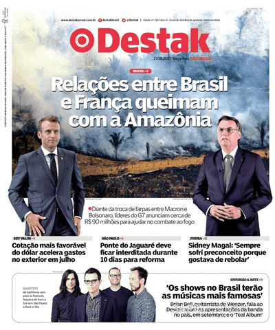Capa Destak-S�o Paulo - 2019-08-27