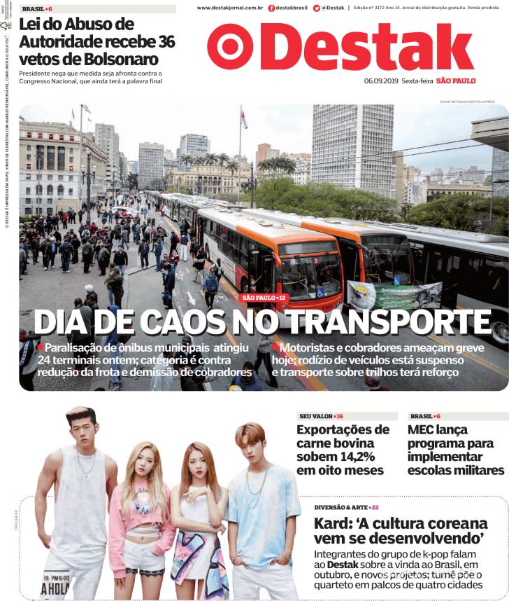 Capa Destak-S�o Paulo - 2019-09-06