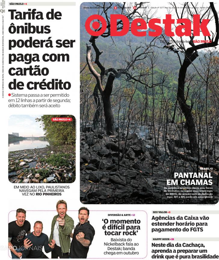 Capa Destak-S�o Paulo - 2019-09-13