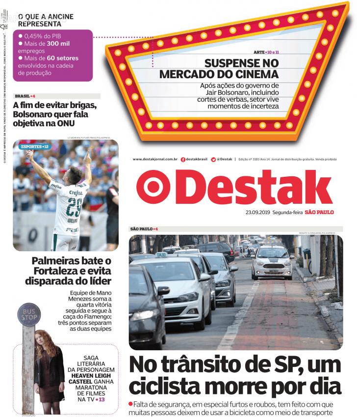 Capa Destak-S�o Paulo - 2019-09-23