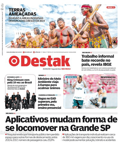 Capa Destak-S�o Paulo - 2019-09-30