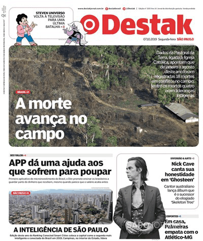 Capa Destak-S�o Paulo - 2019-10-07