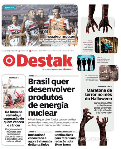 Capa Destak-S�o Paulo - 2019-10-14