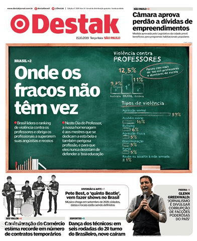 Capa Destak-S�o Paulo - 2019-10-15