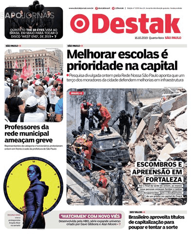 Capa Destak-S�o Paulo - 2019-10-16