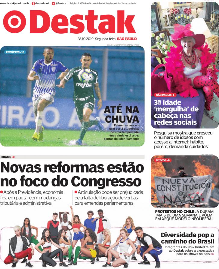 Capa Destak-S�o Paulo - 2019-10-28