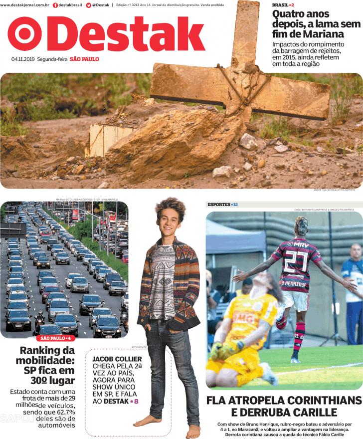 Capa Destak-S�o Paulo - 2019-11-04
