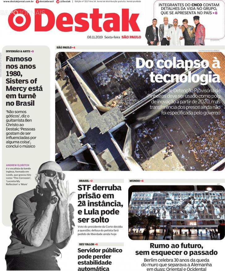 Capa Destak-S�o Paulo - 2019-11-08