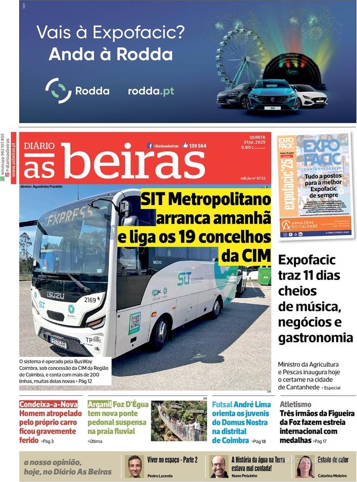 Capa Dirio As Beiras - 2025-07-31
