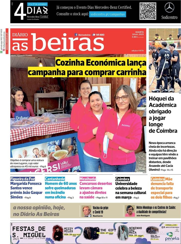 Capa Dirio As Beiras - 2025-09-24