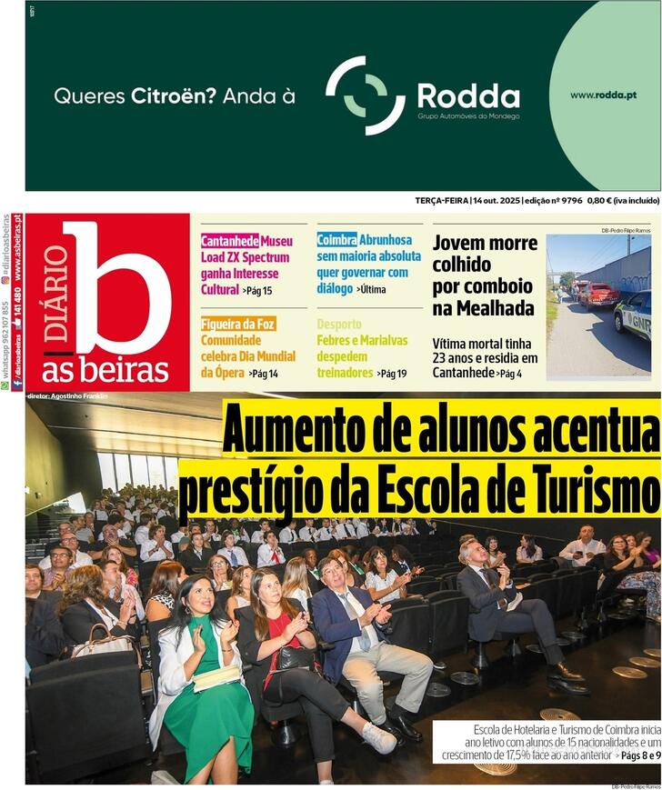 Capa Dirio As Beiras - 2025-10-14