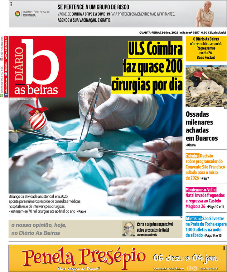 Capa Di�rio As Beiras - 2025-12-24