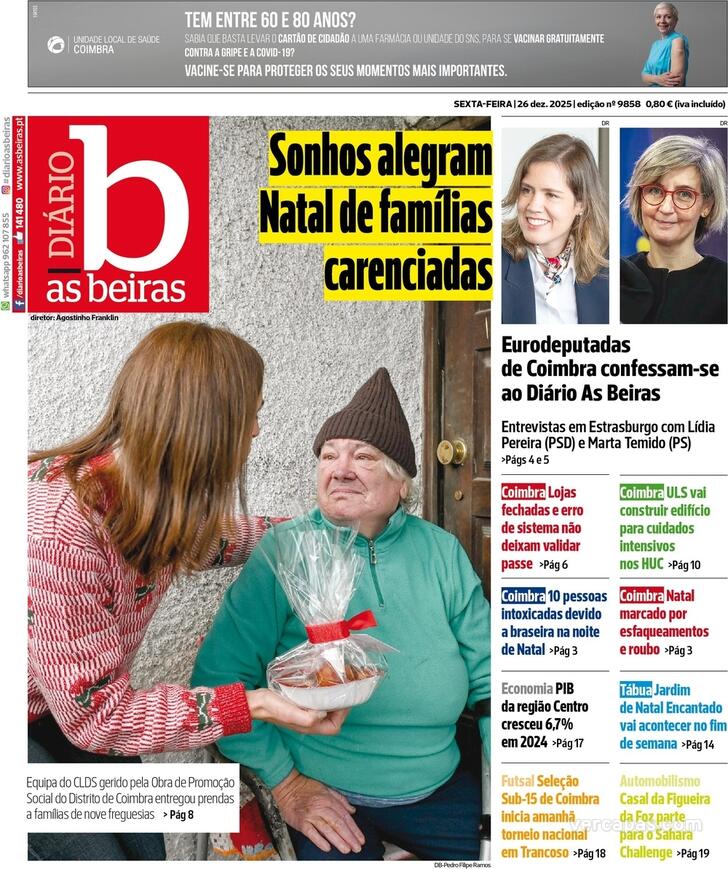 Capa Di�rio As Beiras - 2025-12-26