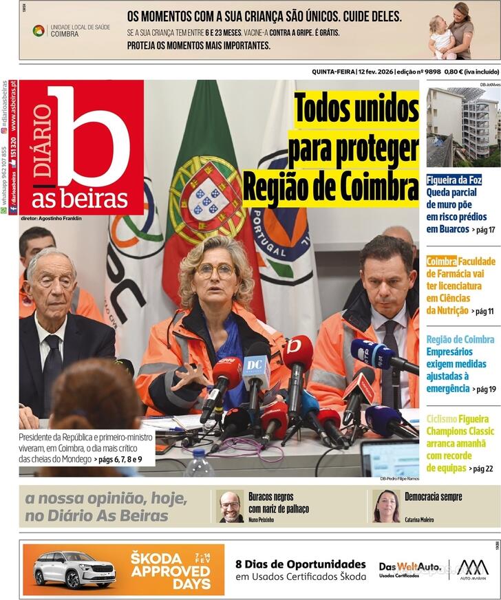 Capa Di�rio As Beiras - 2026-02-12