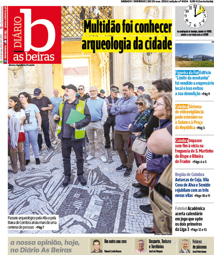 Capa Di�rio As Beiras - 2026-03-28