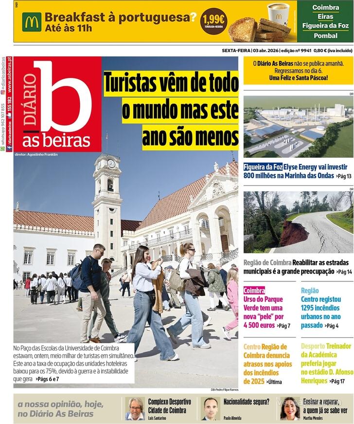 Capa Di�rio As Beiras - 2026-04-03
