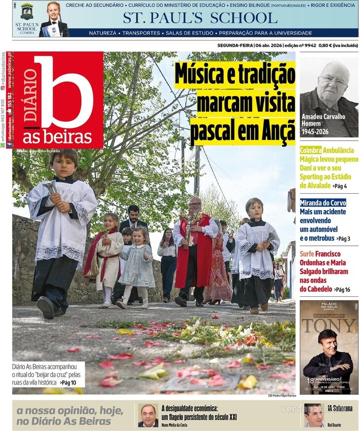 Capa Di�rio As Beiras - 2026-04-06