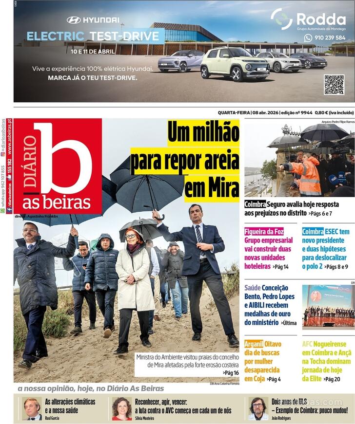 Capa Di�rio As Beiras - 2026-04-08