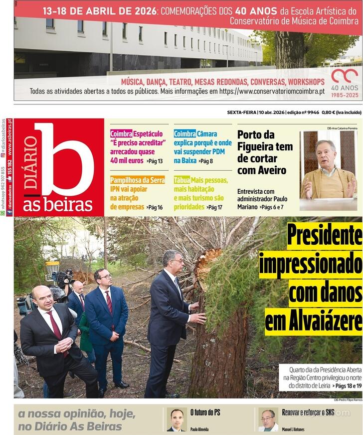 Capa Di�rio As Beiras - 2026-04-10