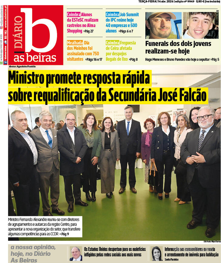 Capa Di�rio As Beiras - 2026-04-14