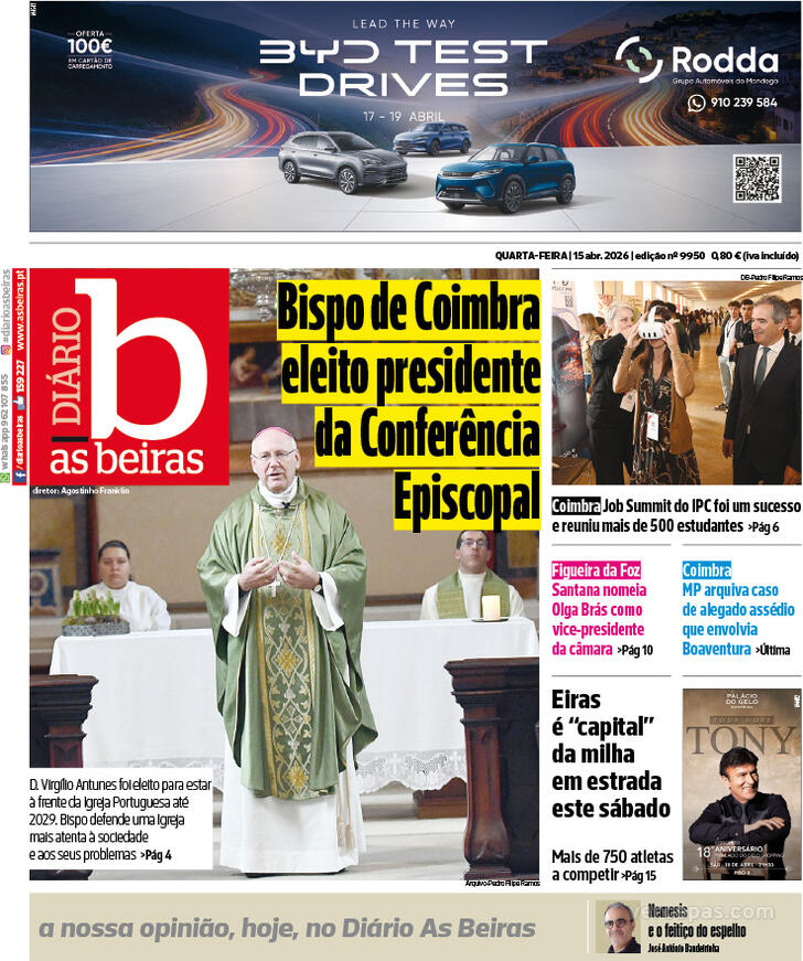Capa Di�rio As Beiras - 2026-04-15