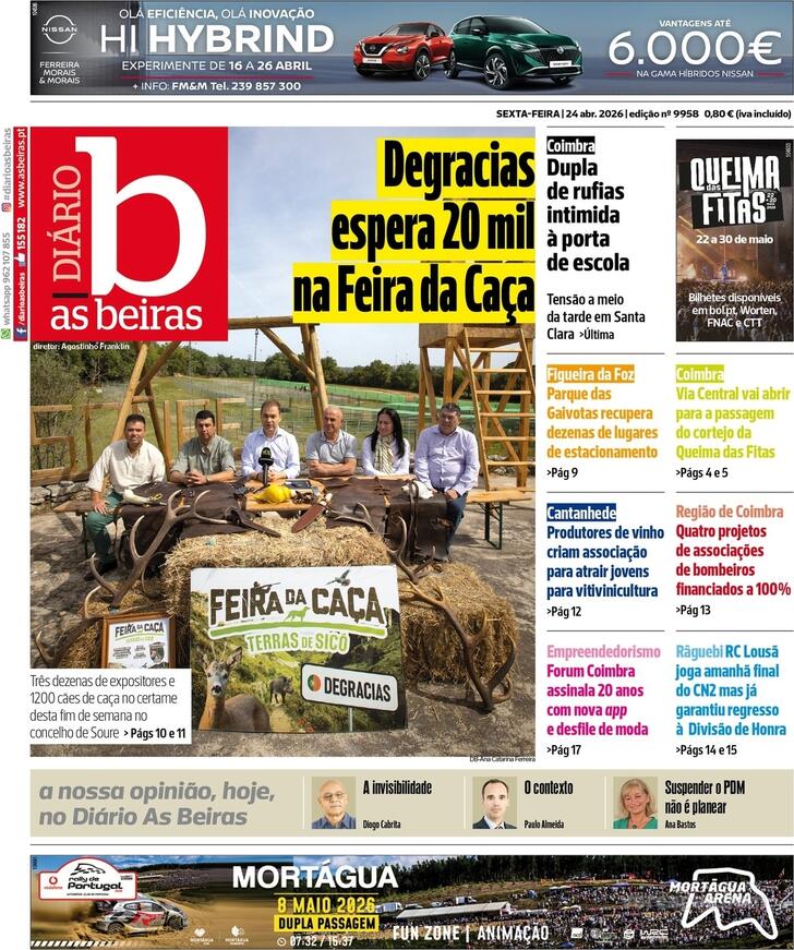 Capa Di�rio As Beiras - 2026-04-24