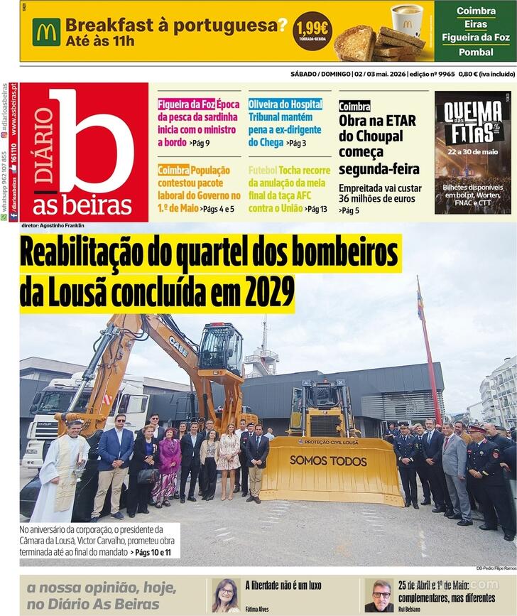 Capa Di�rio As Beiras - 2026-05-02