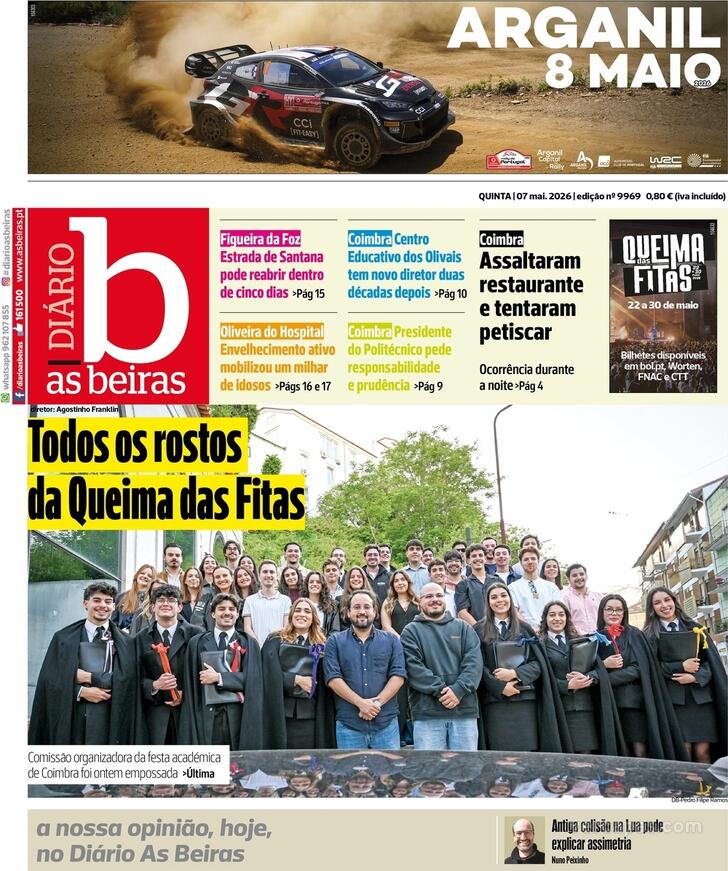 Capa Di�rio As Beiras - 2026-05-07