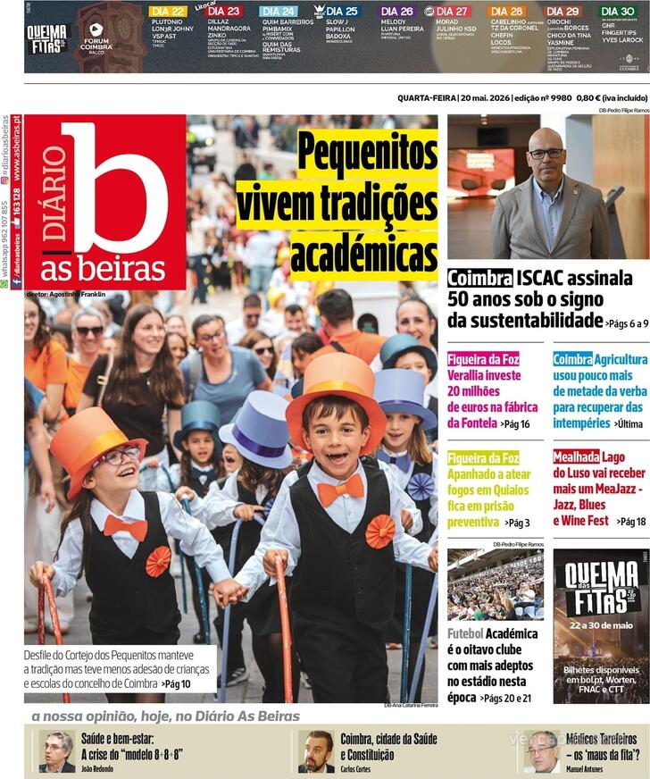 Capa Di�rio As Beiras - 2026-05-20