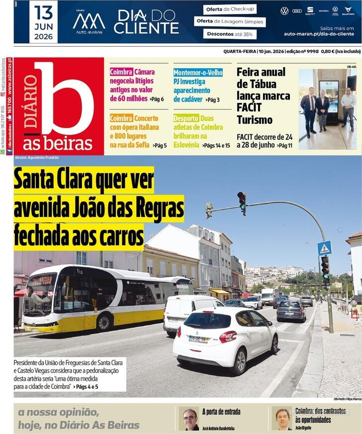 Capa Di�rio As Beiras - 2026-06-10