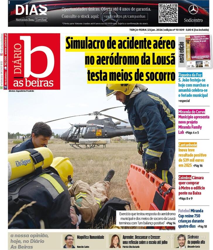 Capa Di�rio As Beiras - 2026-06-23