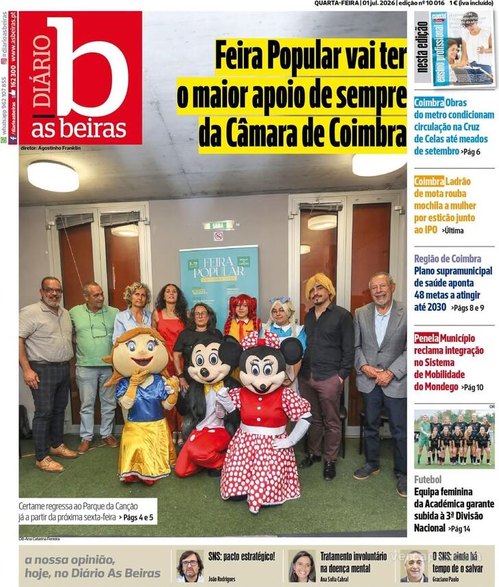 Capa Di�rio As Beiras - 2026-07-01