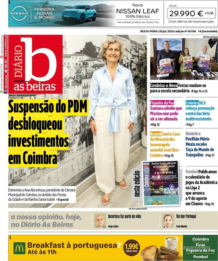 Capa Di�rio As Beiras - 2026-07-03