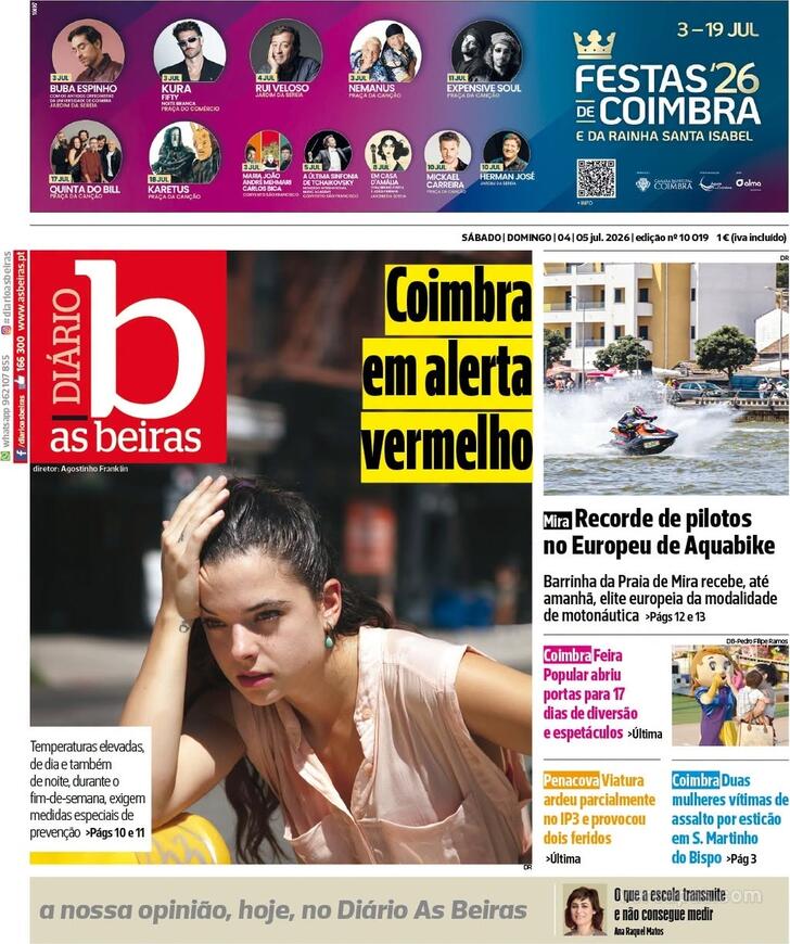 Capa Di�rio As Beiras - 2026-07-04