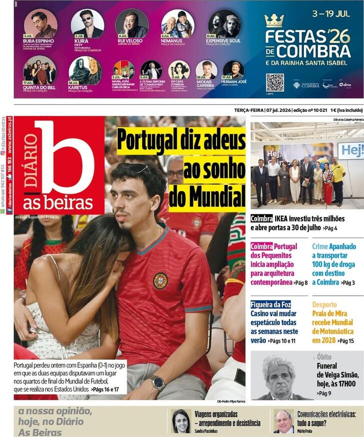 Capa Di�rio As Beiras - 2026-07-07