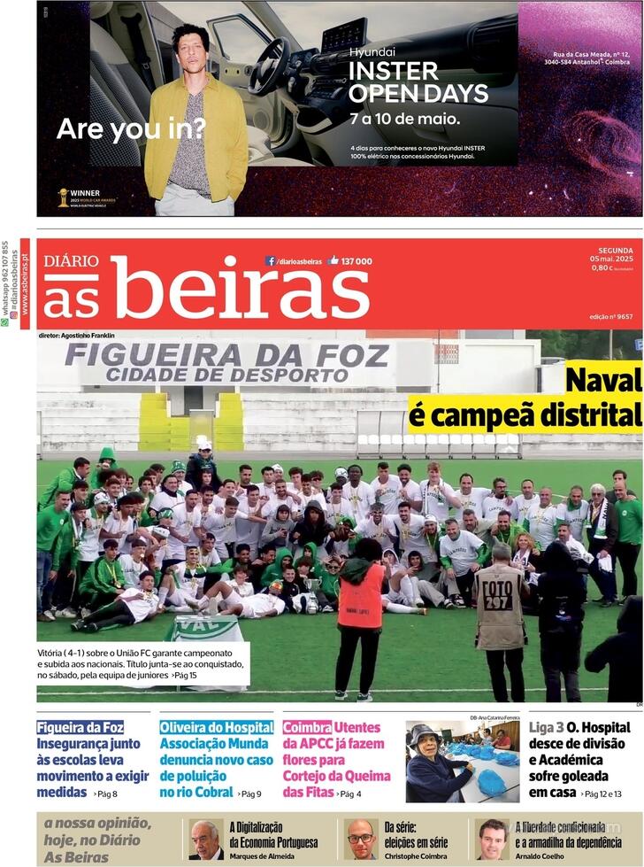 Capa Dirio As Beiras - 2025-05-05