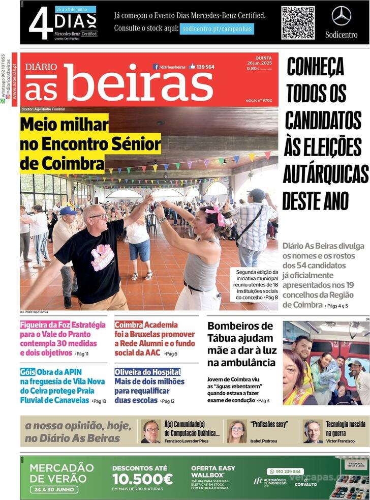 Capa Dirio As Beiras - 2025-06-26