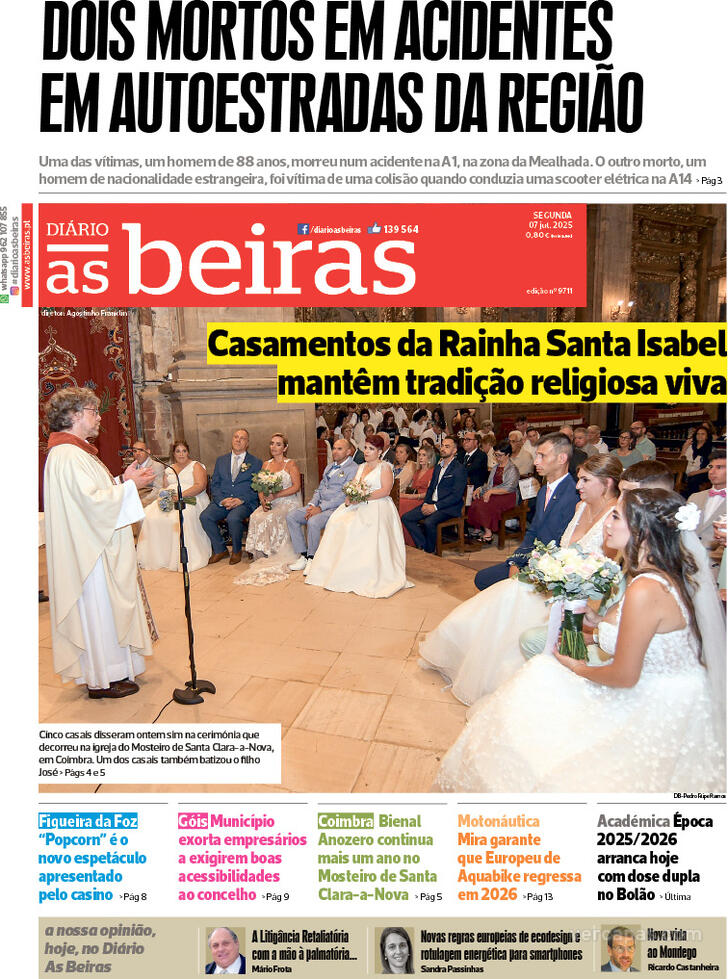Capa Dirio As Beiras - 2025-07-07