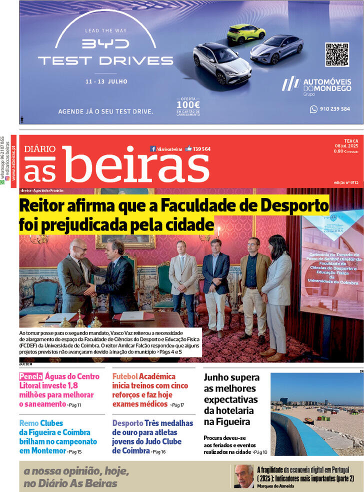 Capa Dirio As Beiras - 2025-07-08