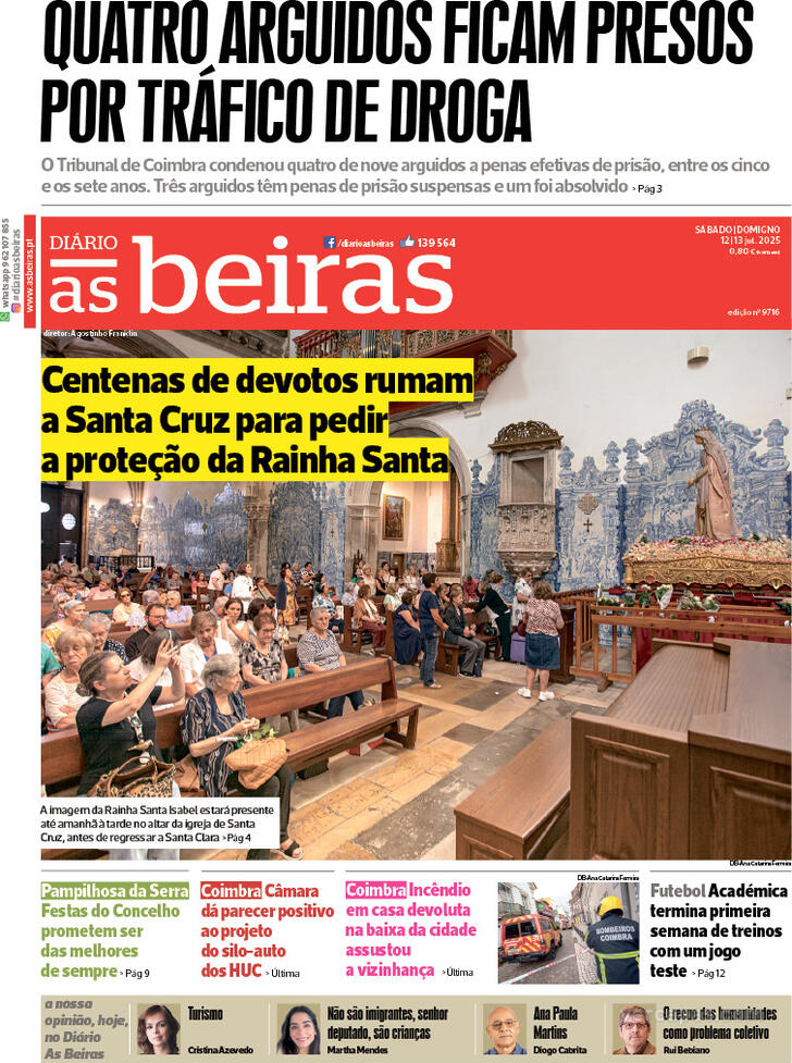 Capa Dirio As Beiras - 2025-07-12