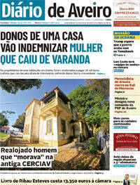 Capa Dirio de Aveiro de 2025-10-18