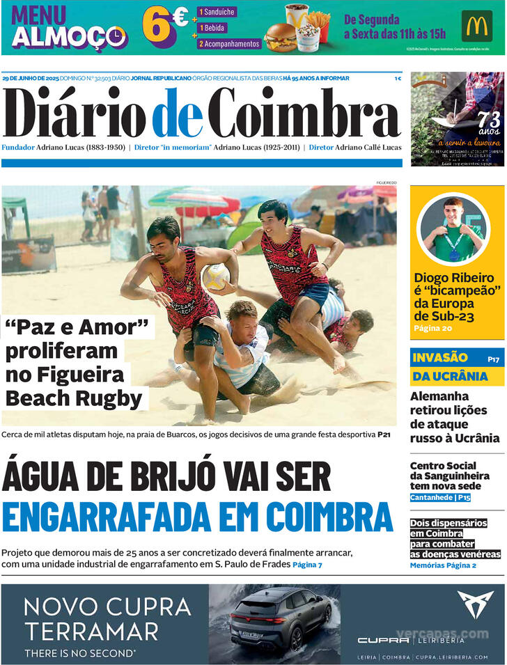 Capa Dirio de Coimbra - 2025-06-29