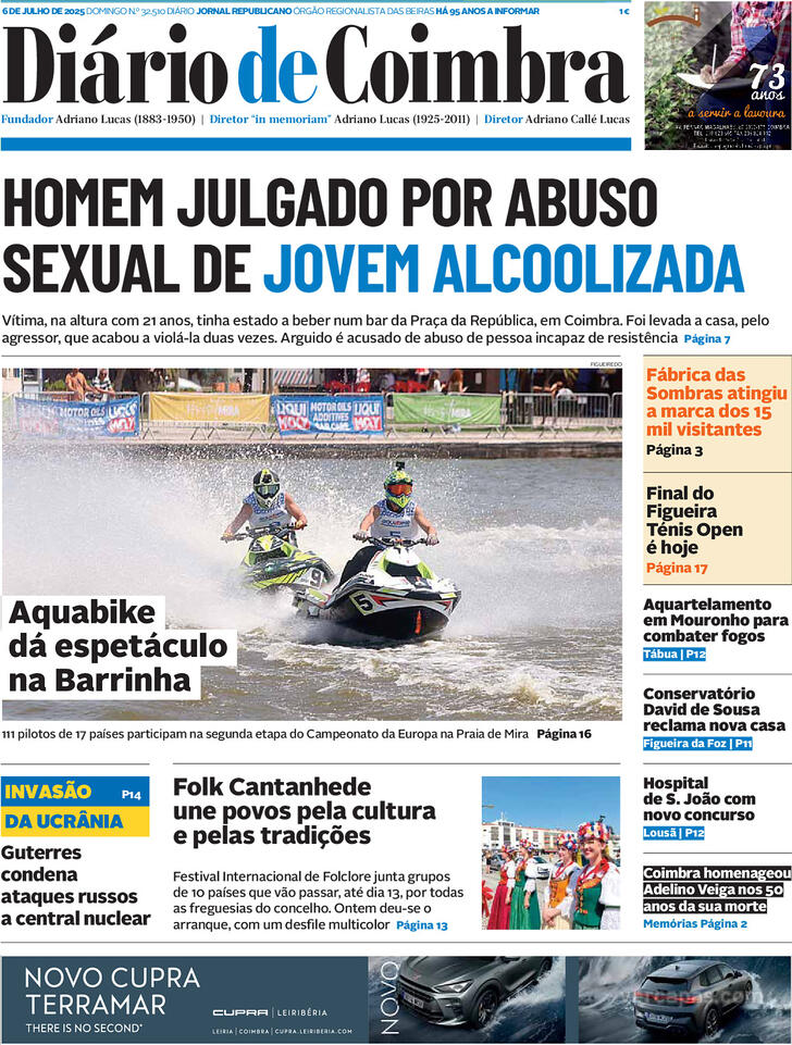 Capa Dirio de Coimbra - 2025-07-06