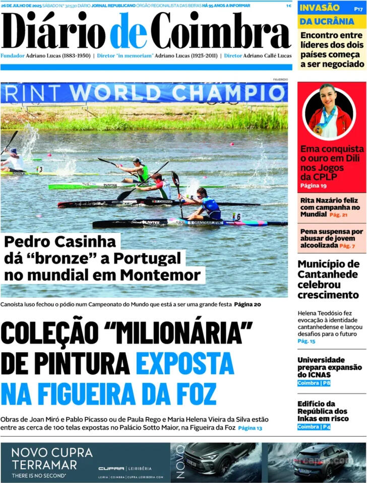 Capa Dirio de Coimbra - 2025-07-26