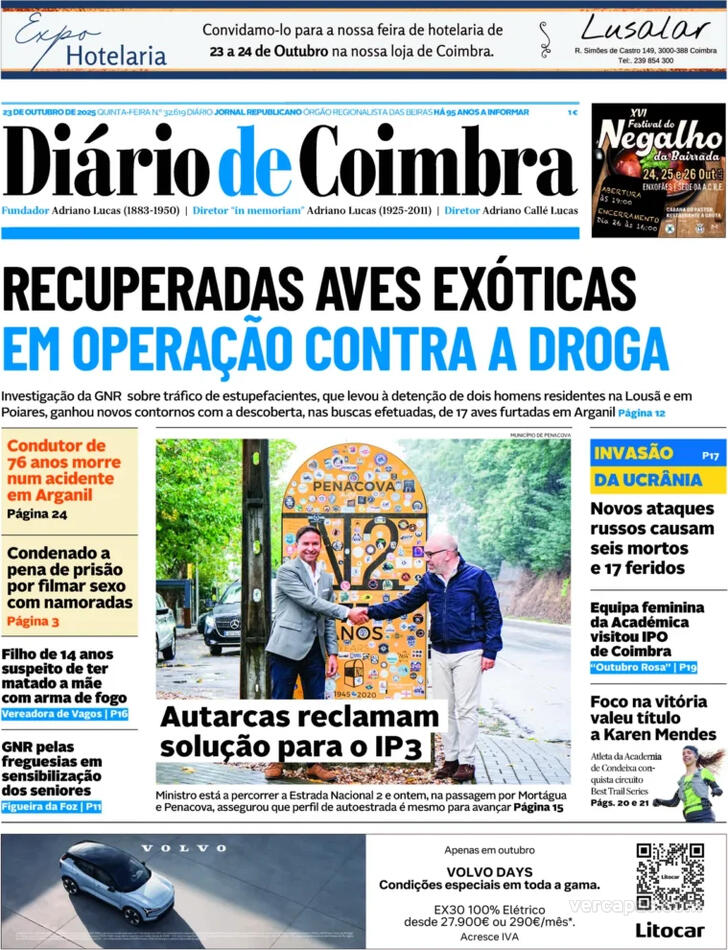 Capa Dirio de Coimbra - 2025-10-23