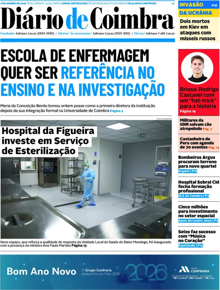 Capa Di�rio de Coimbra - 2026-01-06