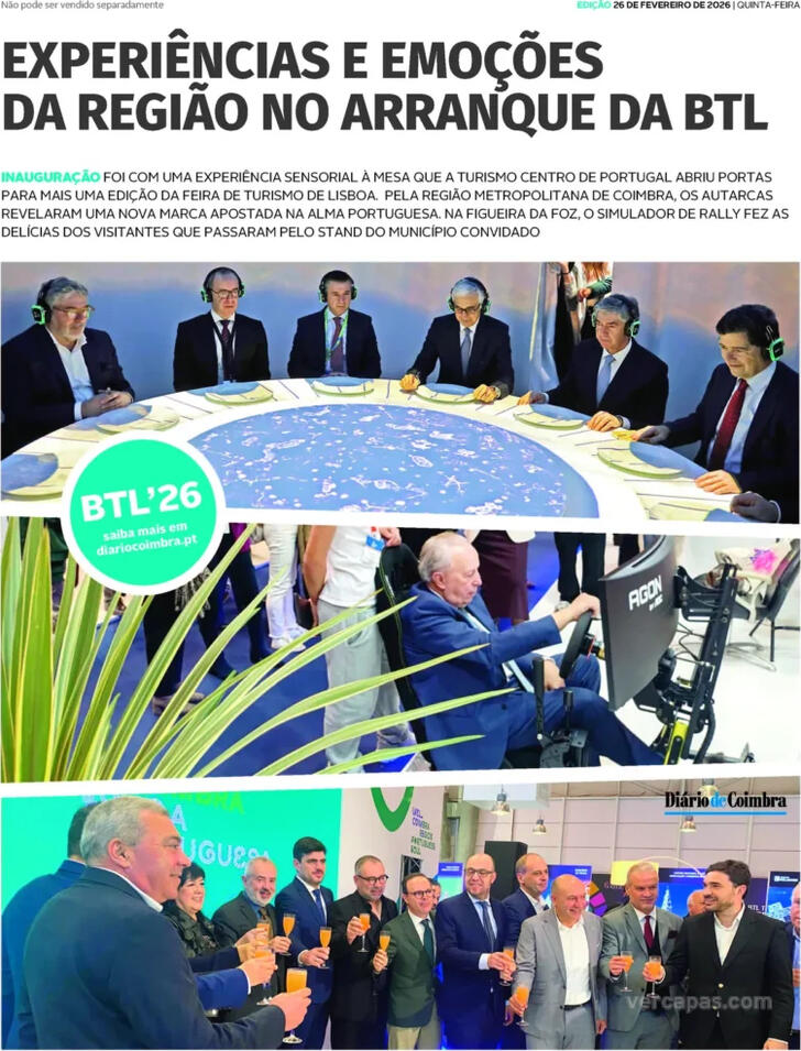 Capa Di�rio de Coimbra - 2026-02-26