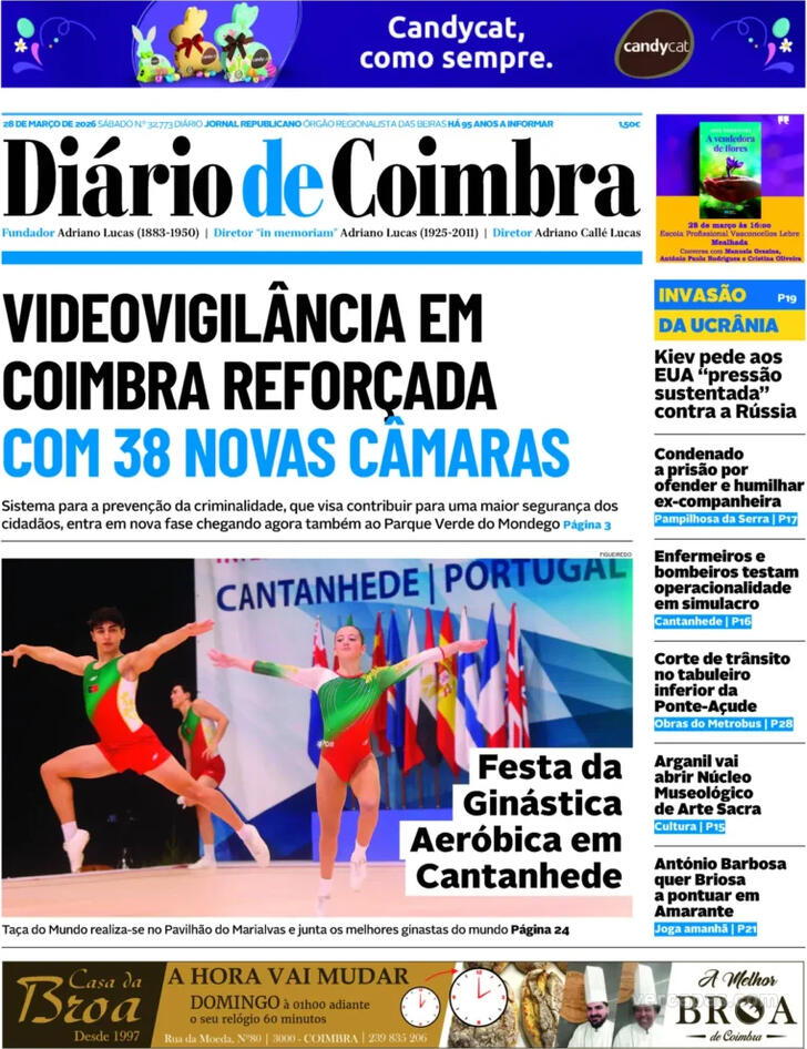Capa Di�rio de Coimbra - 2026-03-28