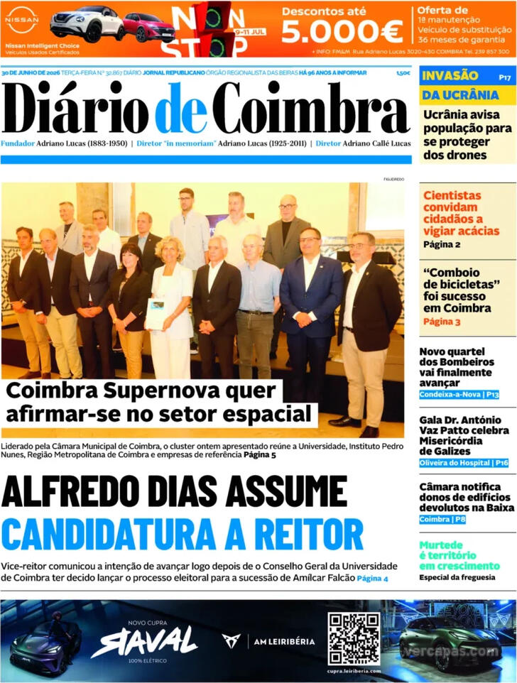 Capa Di�rio de Coimbra - 2026-06-30