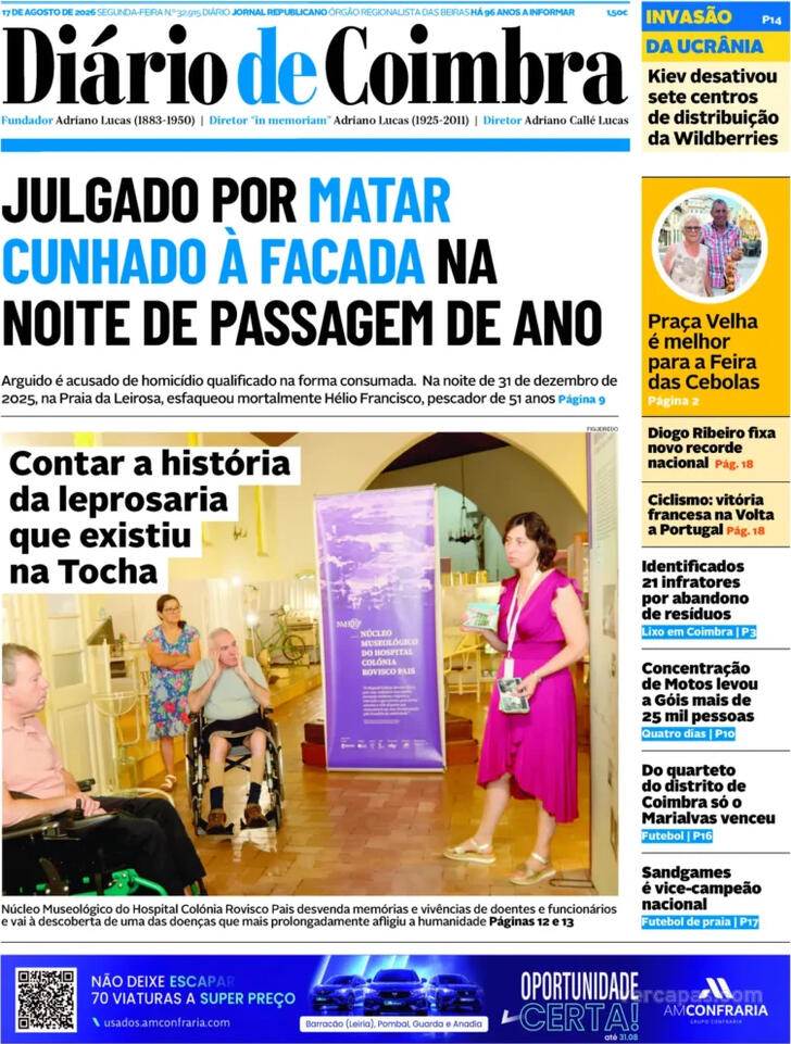 Capa Di�rio de Coimbra - 2026-08-17